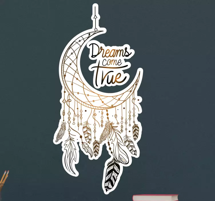 Dream catcher with feathers vinyl  sticker - TenStickers