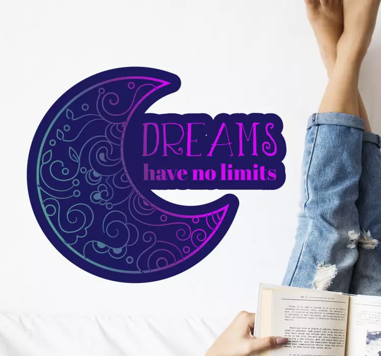 Dreams have no limits inspirational quote  decal - TenStickers