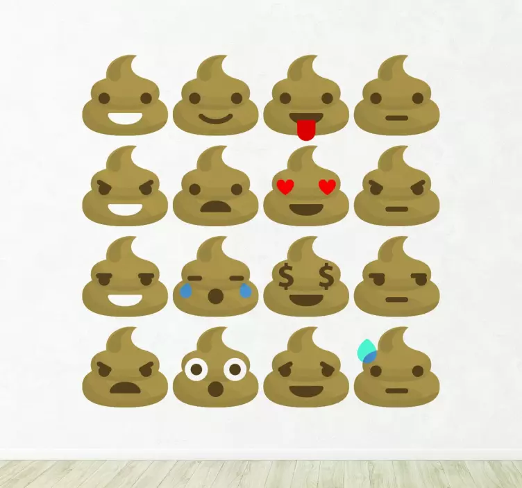 Droppings Emoji Stickers - TenStickers