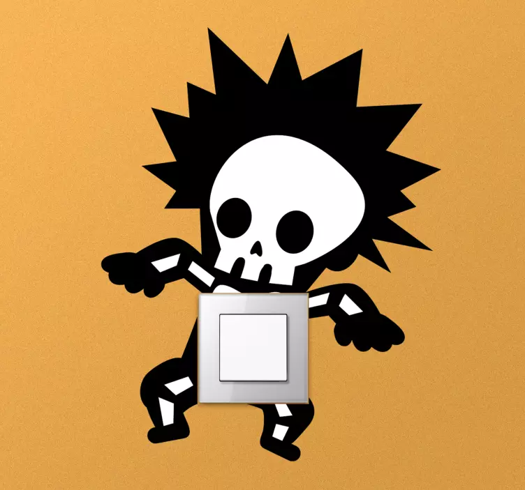 Electrocuted halloween light switch sticker - TenStickers