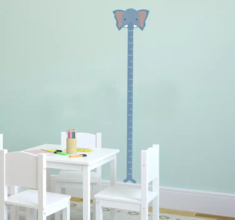 Elephant Height Chart Children's Sticker - TenStickers