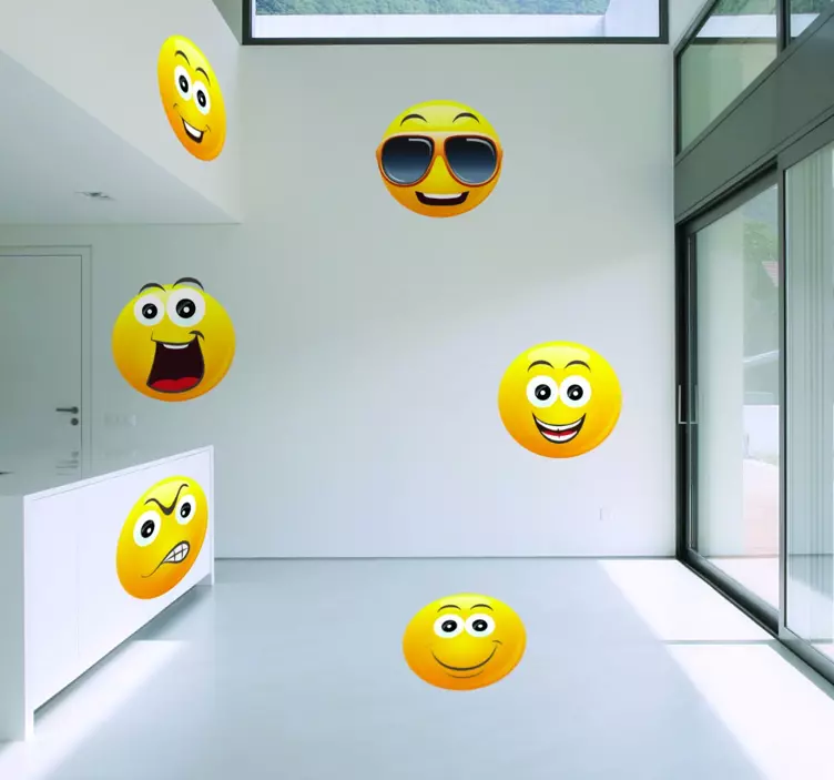 Emoticon pack wall sticker - TenStickers