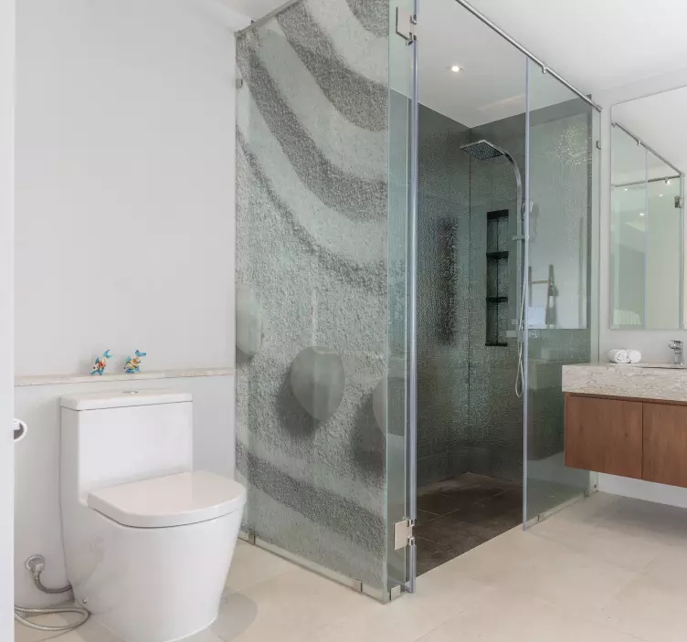 Enclosure zen path sand shower screen sticker - TenStickers