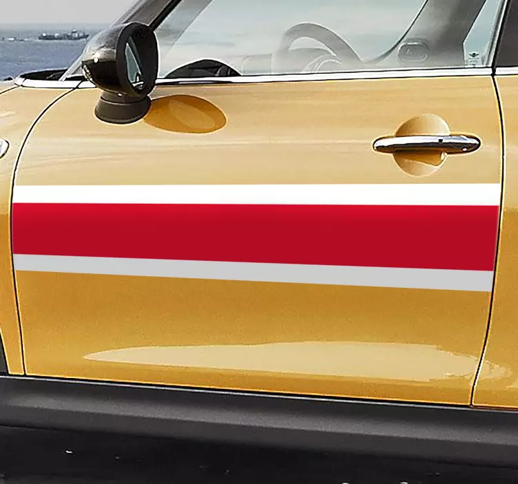 England Stripes Car Sticker - TenStickers