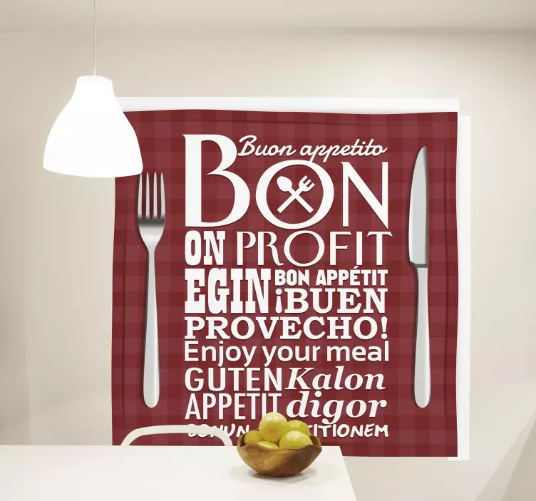 Enjoy Your Meal Every Day cuisine wall sticker - TenStickers