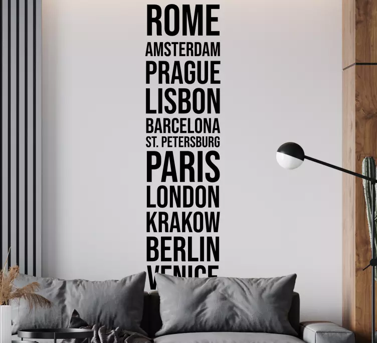 European cities monocolor country sticker - TenStickers