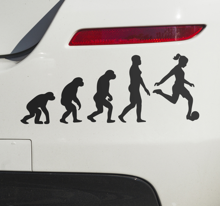 Evolution women's sport football sticker - TenStickers