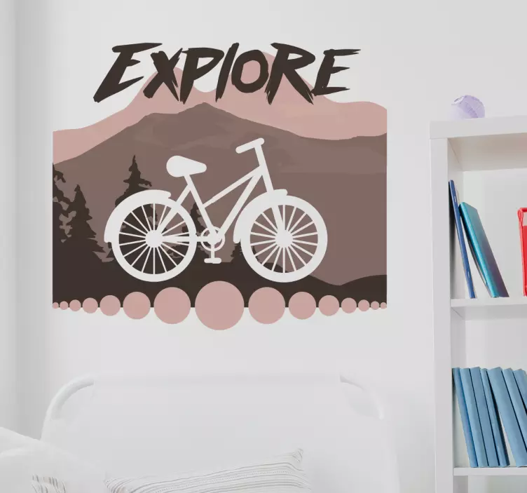 Explore Bicycle Wall Sticker - TenStickers