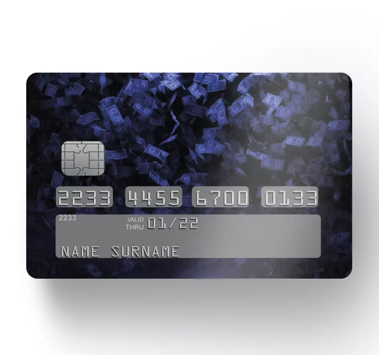 Falling banknotes concept credit card decal - TenStickers