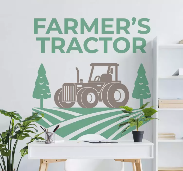 Farmer tractor toy sticker - TenStickers