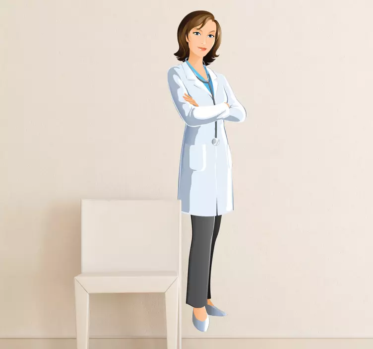 Female Doctor GP Wall Sticker - TenStickers