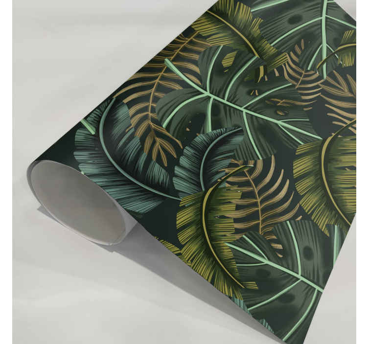 feuilles tropicales furniture sticker - TenStickers