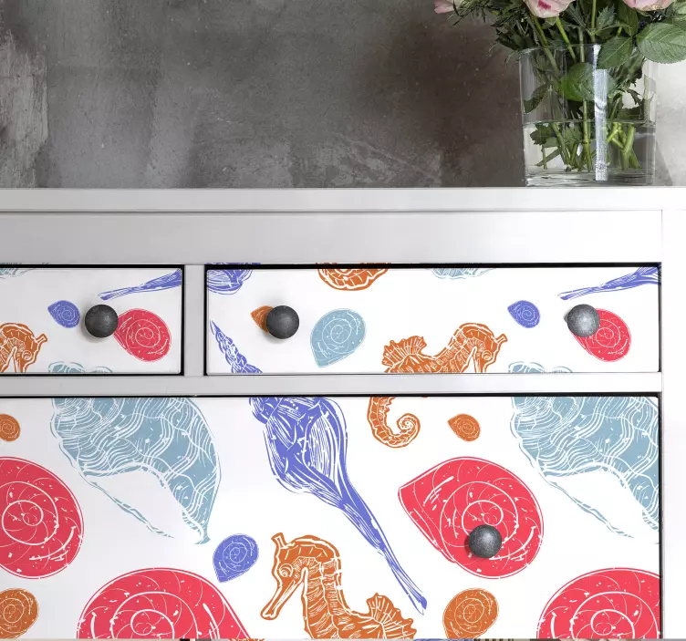 Fish sticker colorful sea creatures - TenStickers