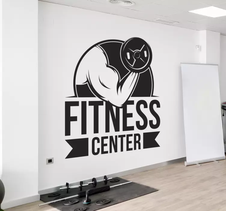 Fitness body building wall sticker - TenStickers