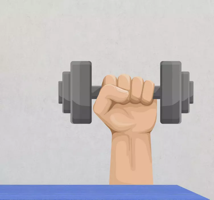 Fitness dumbbell wall sticker - TenStickers