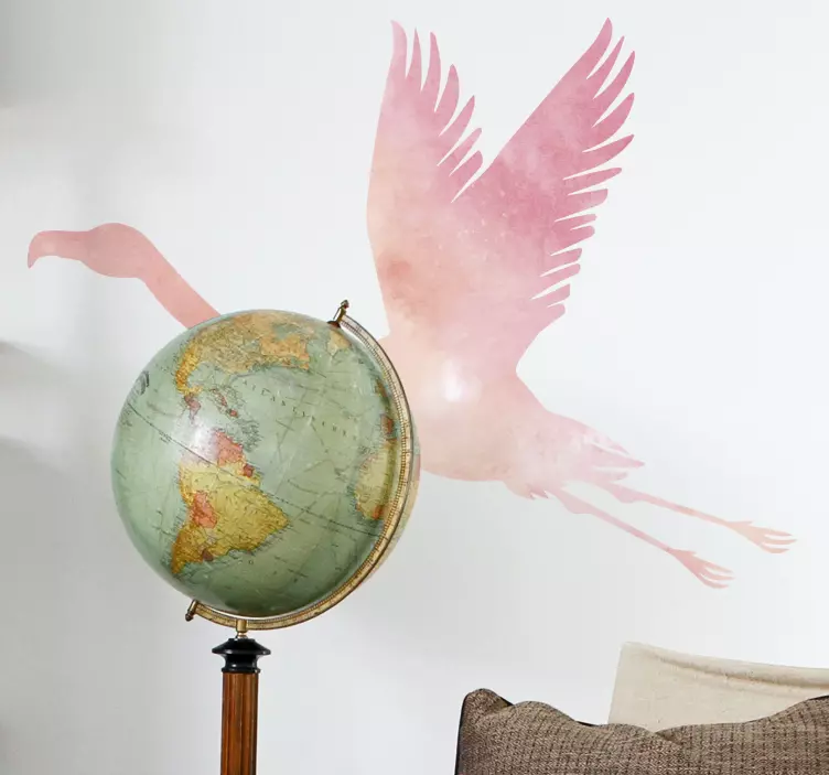 Flamingos flying bird wall sticker - TenStickers