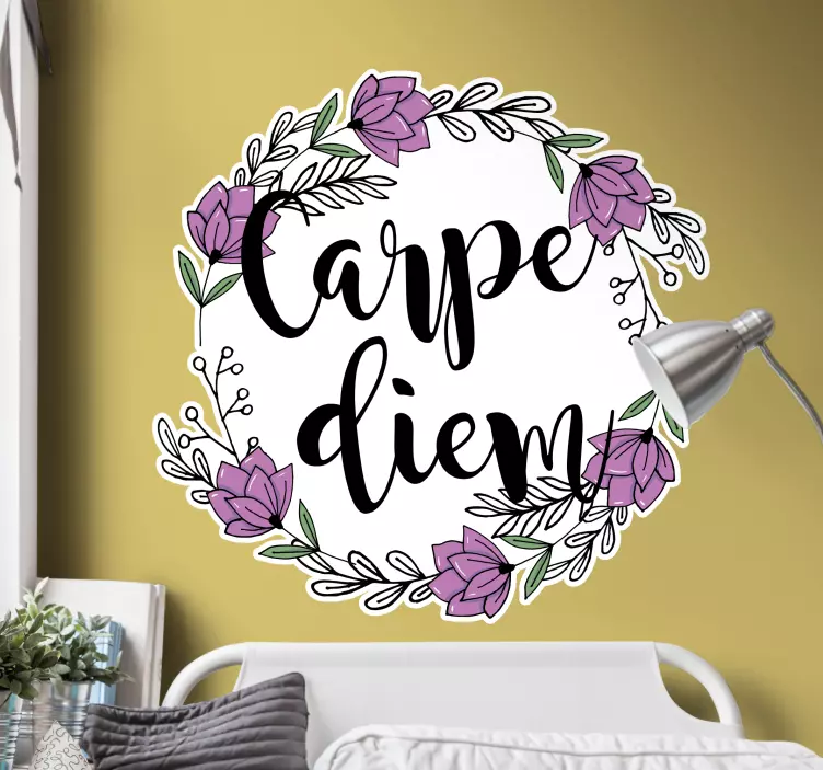 Floral Inspirational Phrase wall stickers quotes - TenStickers