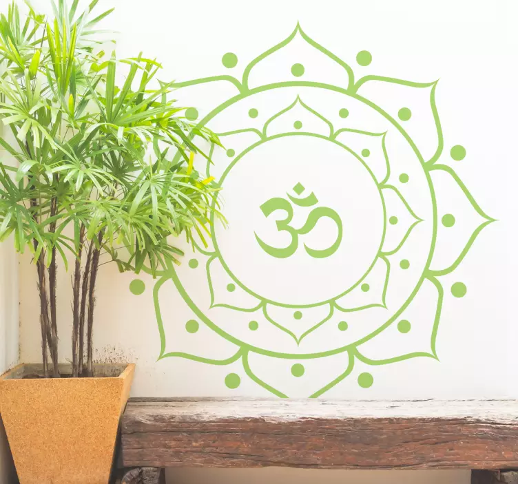 Floral yoga mandala wall sticker - TenStickers
