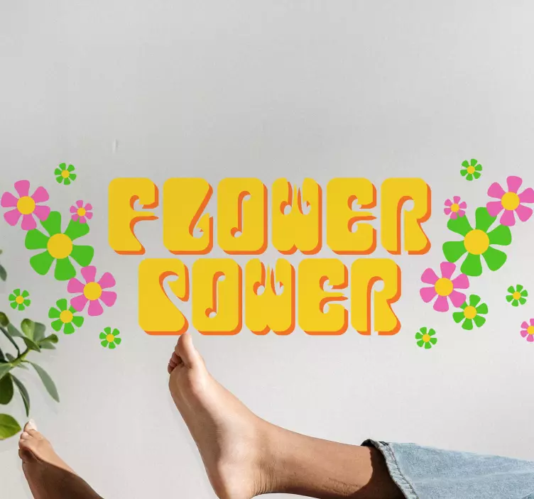 Flower Power wall stickers quotes - TenStickers