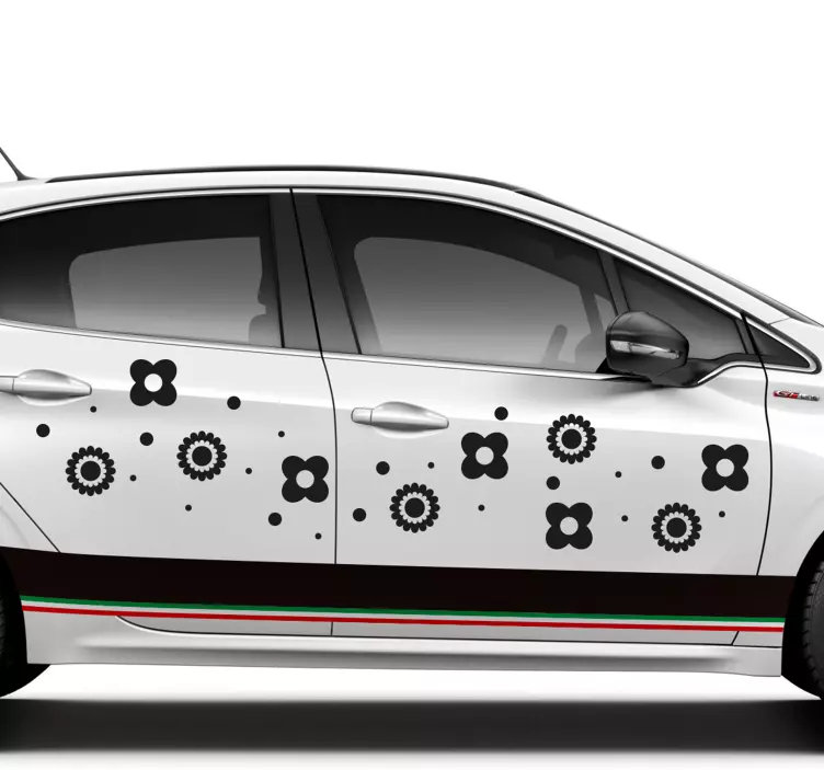 Flowers Car Vehicle Sticker - TenStickers