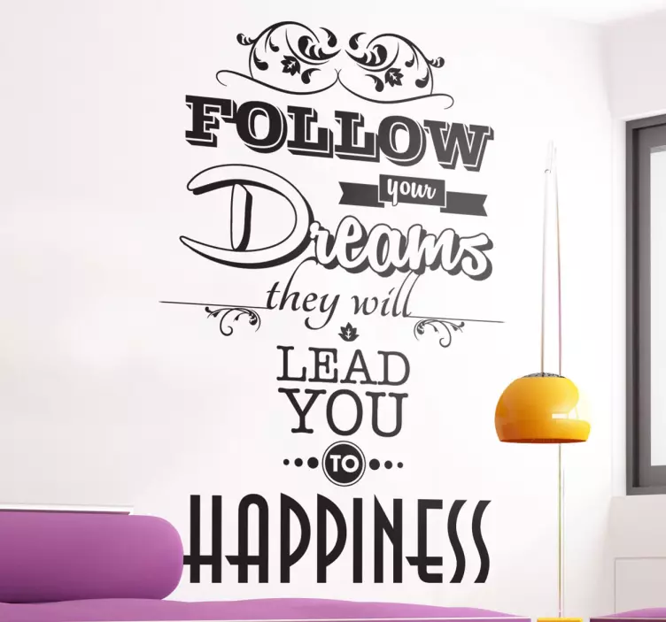Follow Your Dreams Wall Sticker - TenStickers