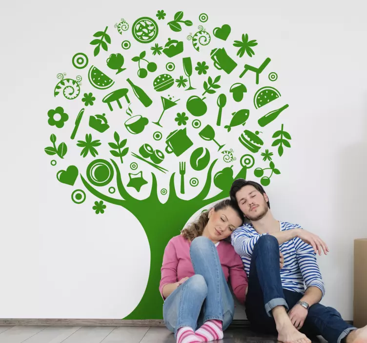 Food Tree of Abundance Wall Sticker - TenStickers