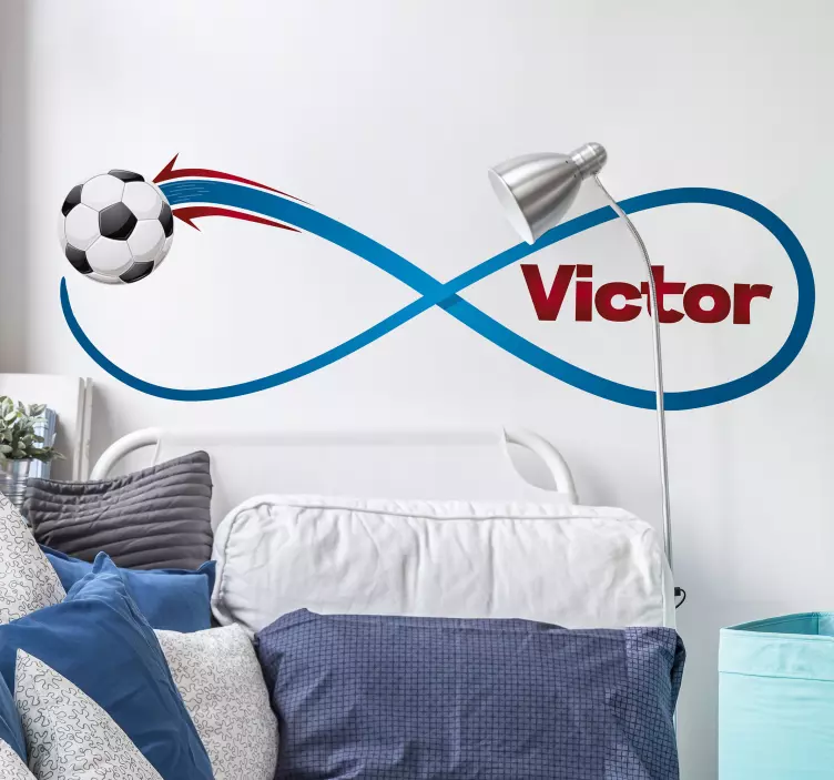 Football Infinity Personalised Sticker - TenStickers