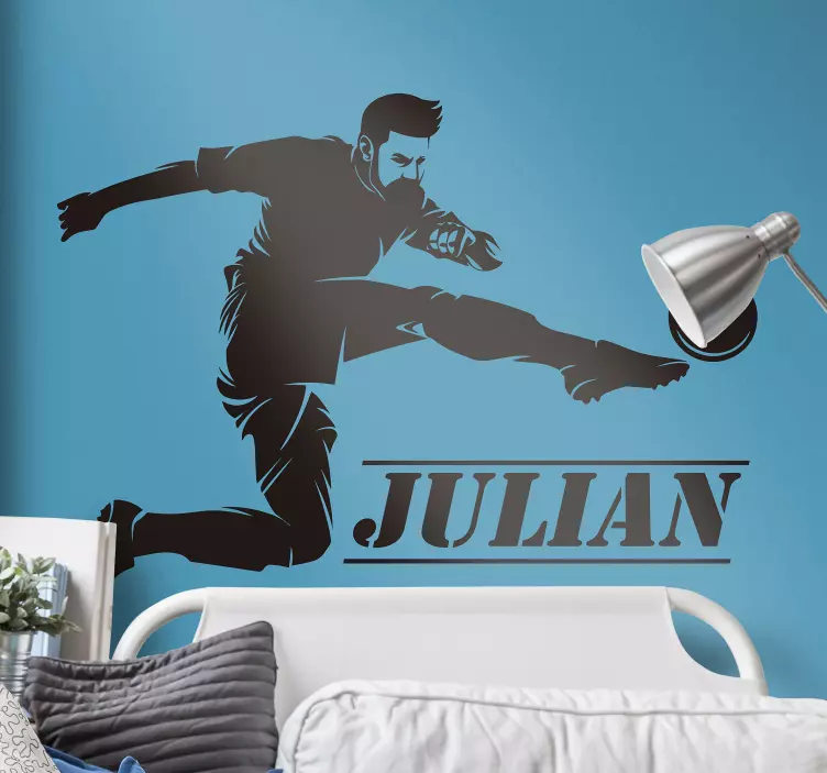 Football player Personalised Sticker - TenStickers