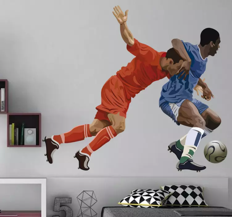 Football Players Wall Sticker - TenStickers