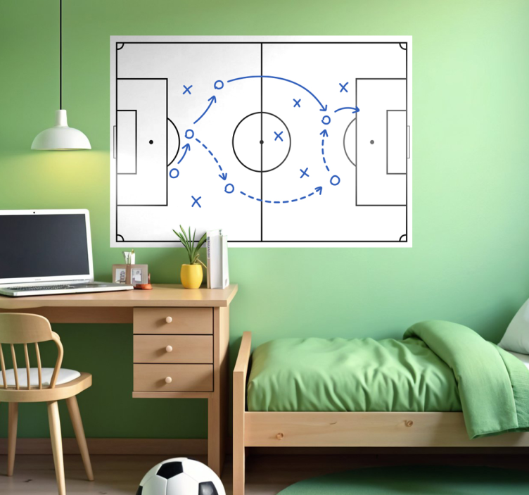 Football whiteboard sticker - TenStickers