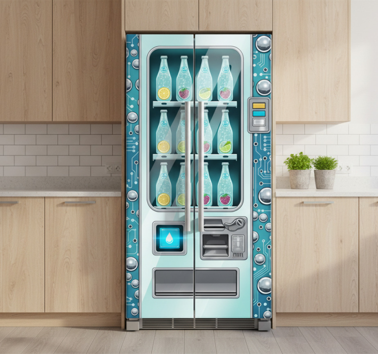 Fridge sticker sparkling water dispenser - TenStickers