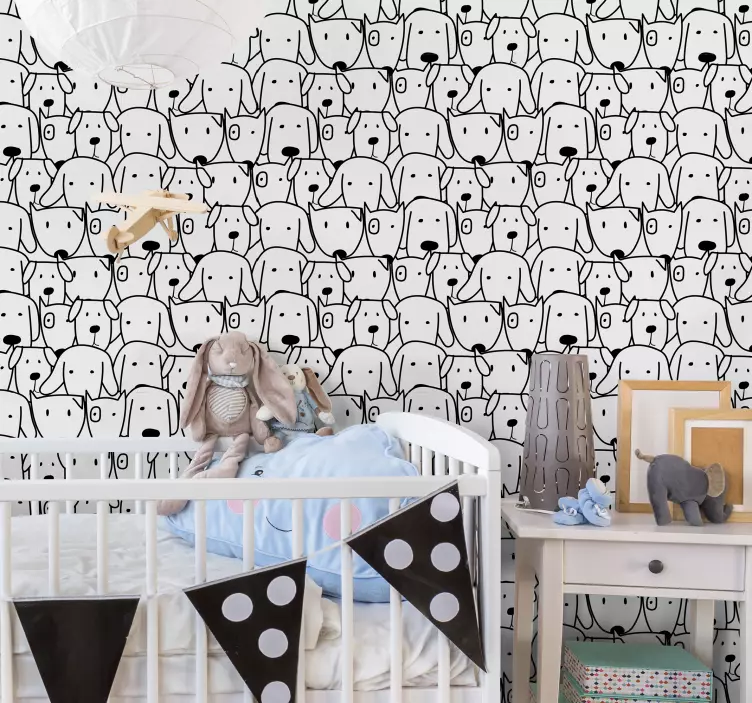 Funny dogs Wall Mural sticker - TenStickers