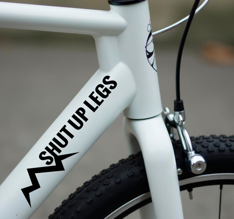 funny text with mountain bike sticker - TenStickers