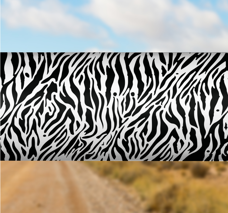 Funny zebra pattern  bike sticker - TenStickers