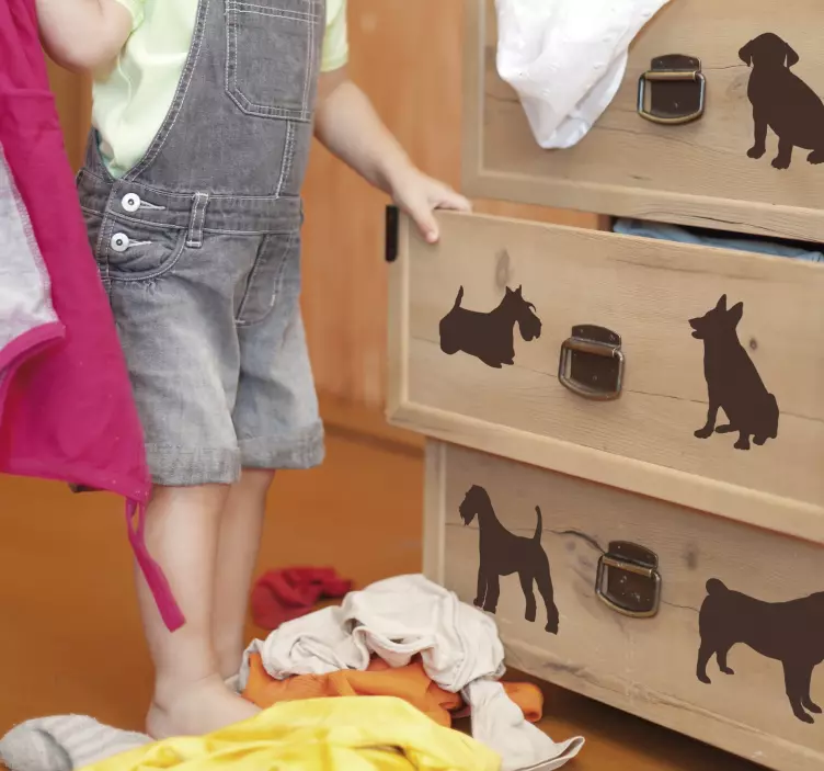 Furniture closet set sticker - TenStickers