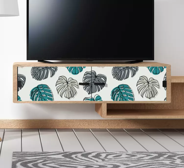 Furniture sticker monstera leaf design - TenStickers