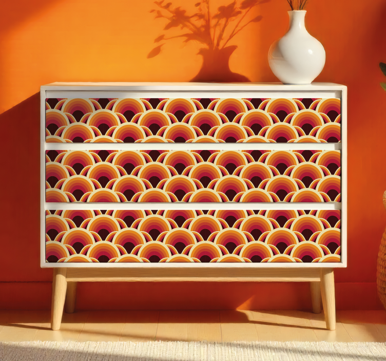 Furniture sticker retro waves pattern - TenStickers