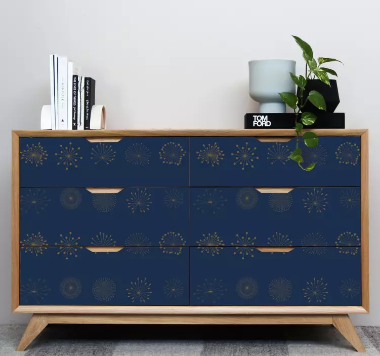 Furniture sticker with festive pattern design - TenStickers