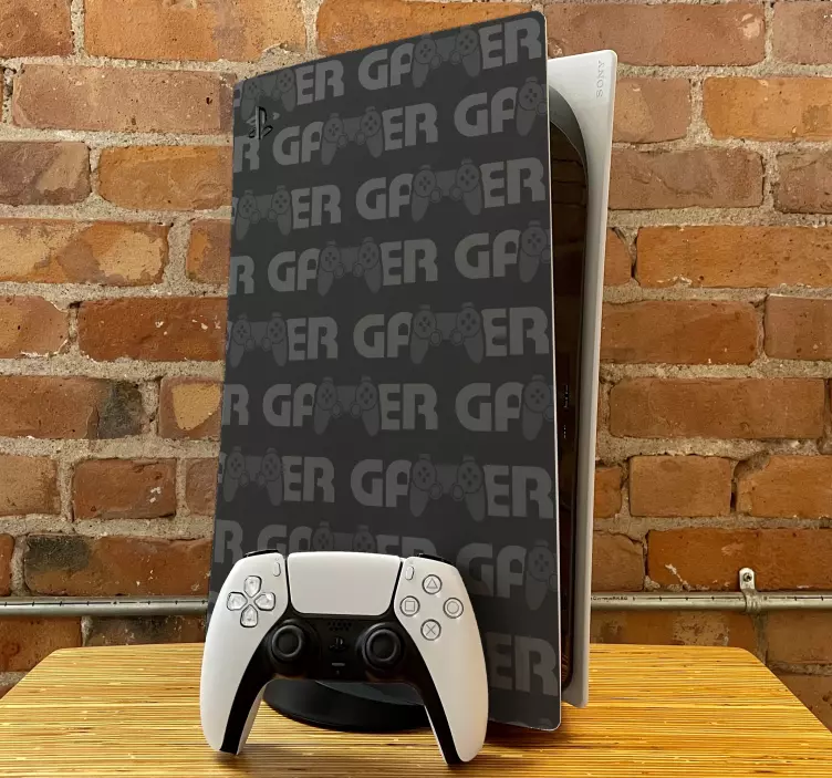 Gamer logo PS5 vinyl  sticker - TenStickers