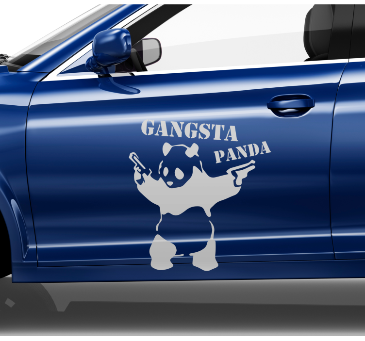 Gangsta panda Car Sticker - TenStickers