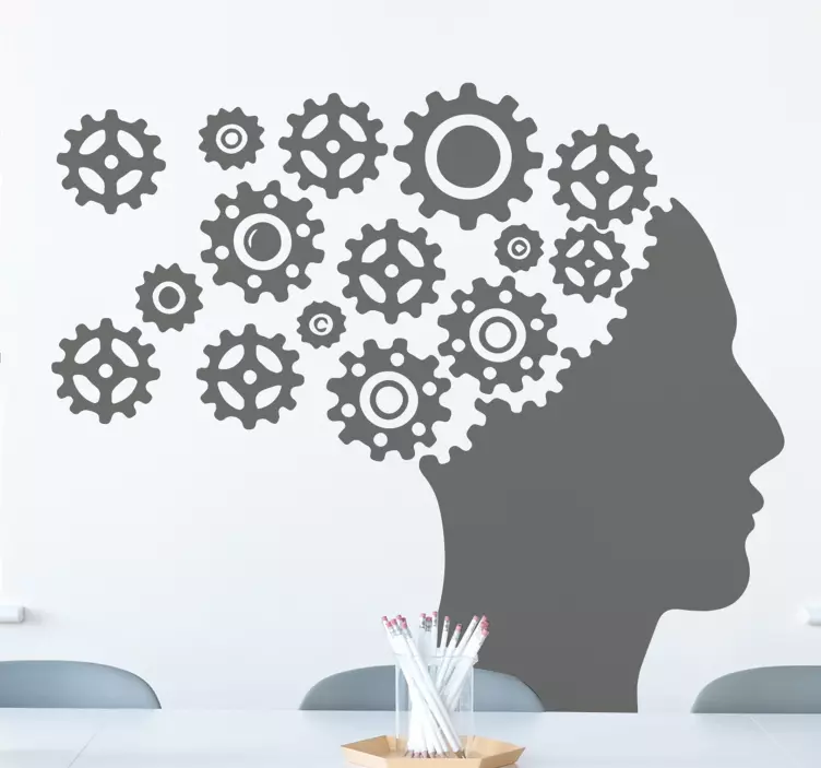 Gear mind Abstract wall sticker - TenStickers