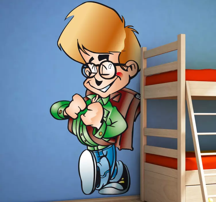 Geeky Student Sticker - TenStickers