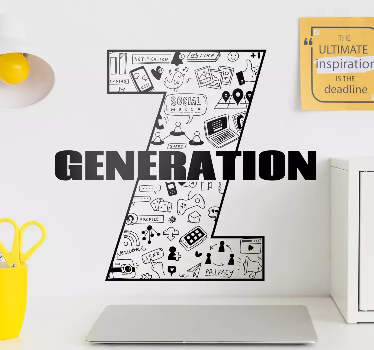 Z Generation text sticker - TenStickers