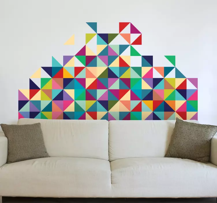 Geometric Deconstruction Modern Wall Sticker - TenStickers