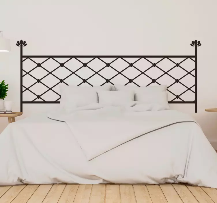Geometric forging headboard sticker - TenStickers