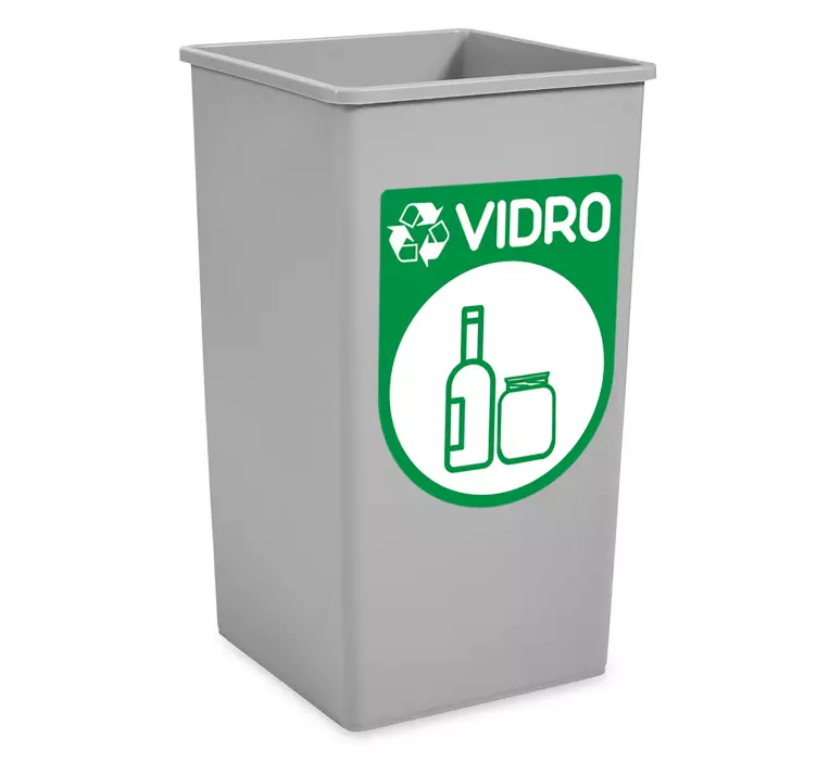 Glass recycling vinyl sign - TenStickers