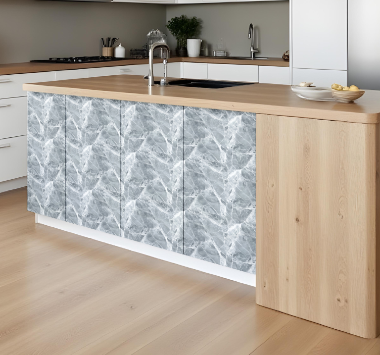 Glossy grey ceramic tile kitchen wall sticker - TenStickers