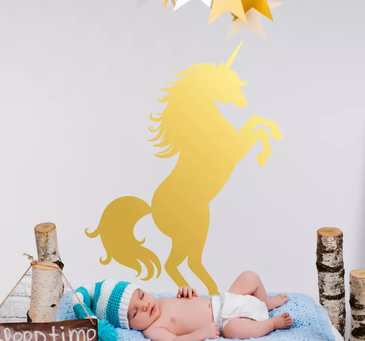 golden unicorn  Movie sticker - TenStickers