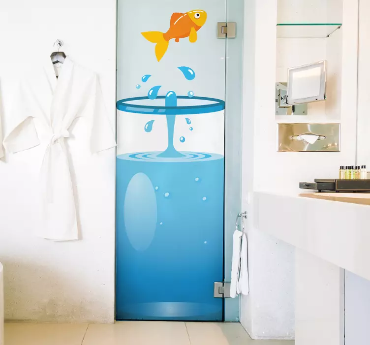 Goldfish Bathroom Sticker - TenStickers