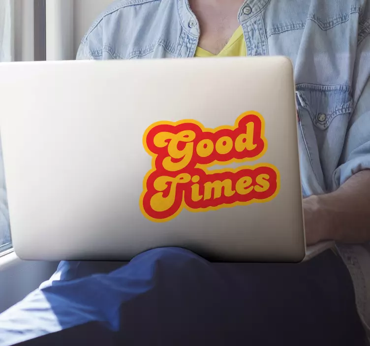 Good times vintage laptop skin decal - TenStickers